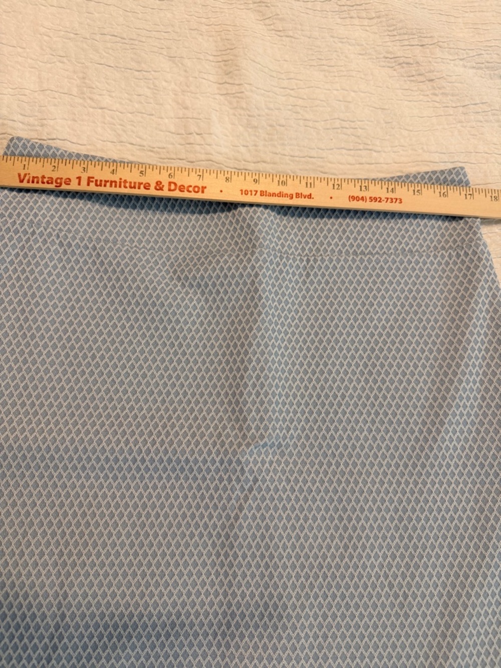 Margaret M Light Blue Diamond-Textured Pencil Skirt - Picture 7 of 7